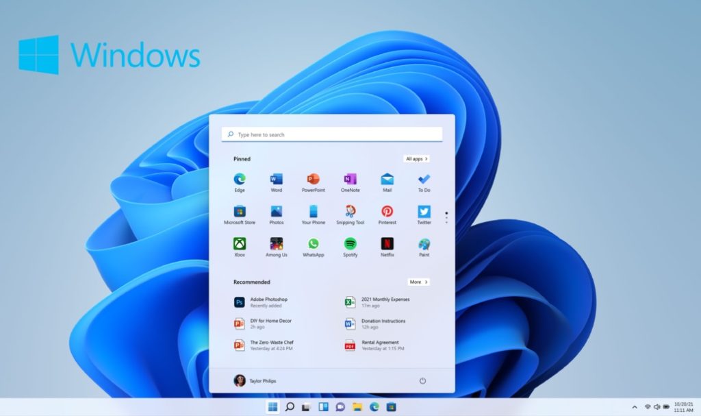 écran windows 11